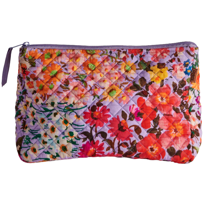 Forever Floral Lilac Quilted Cotton Toiletry Purse