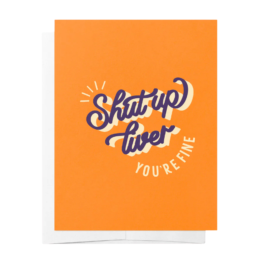 Shut up Liver - Christmas Card Orange