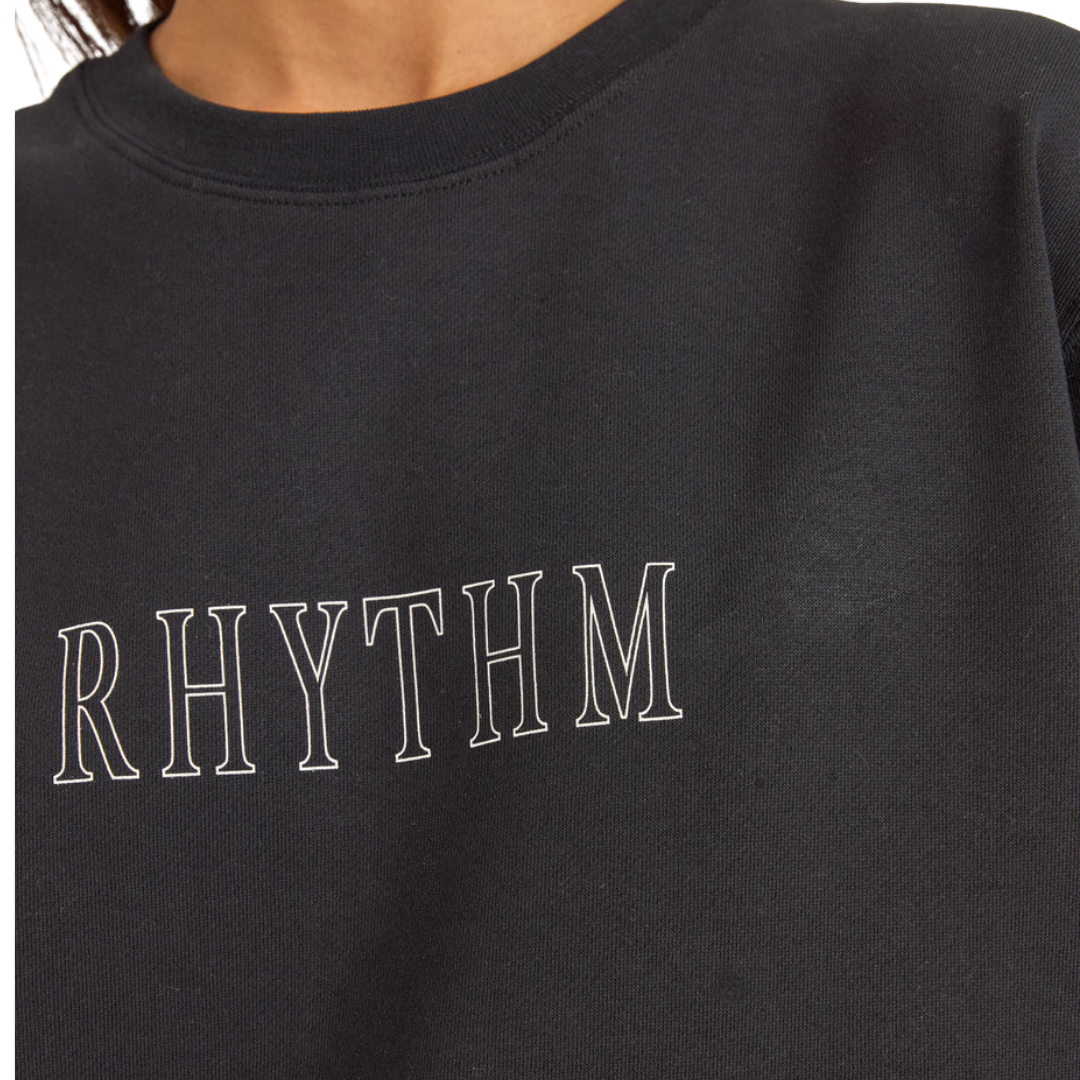 Flagship Boyfriend Fleece Crew - Black