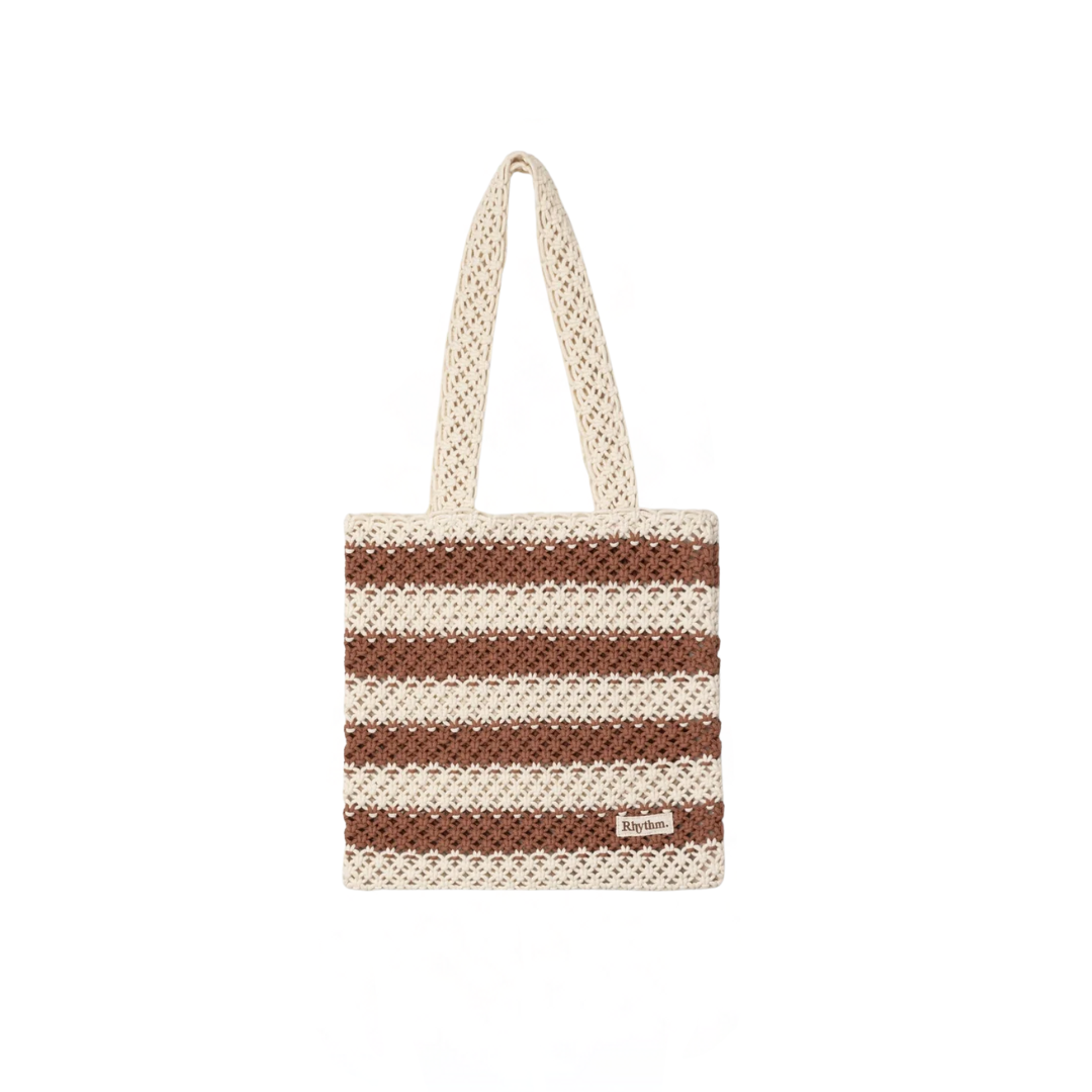 Cove Stripe Crochet Tote Bag