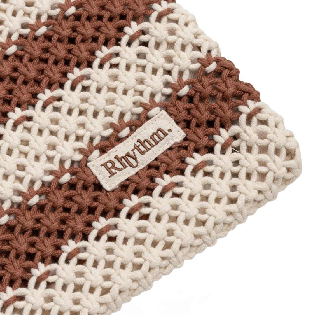 Cove Stripe Crochet Tote Bag