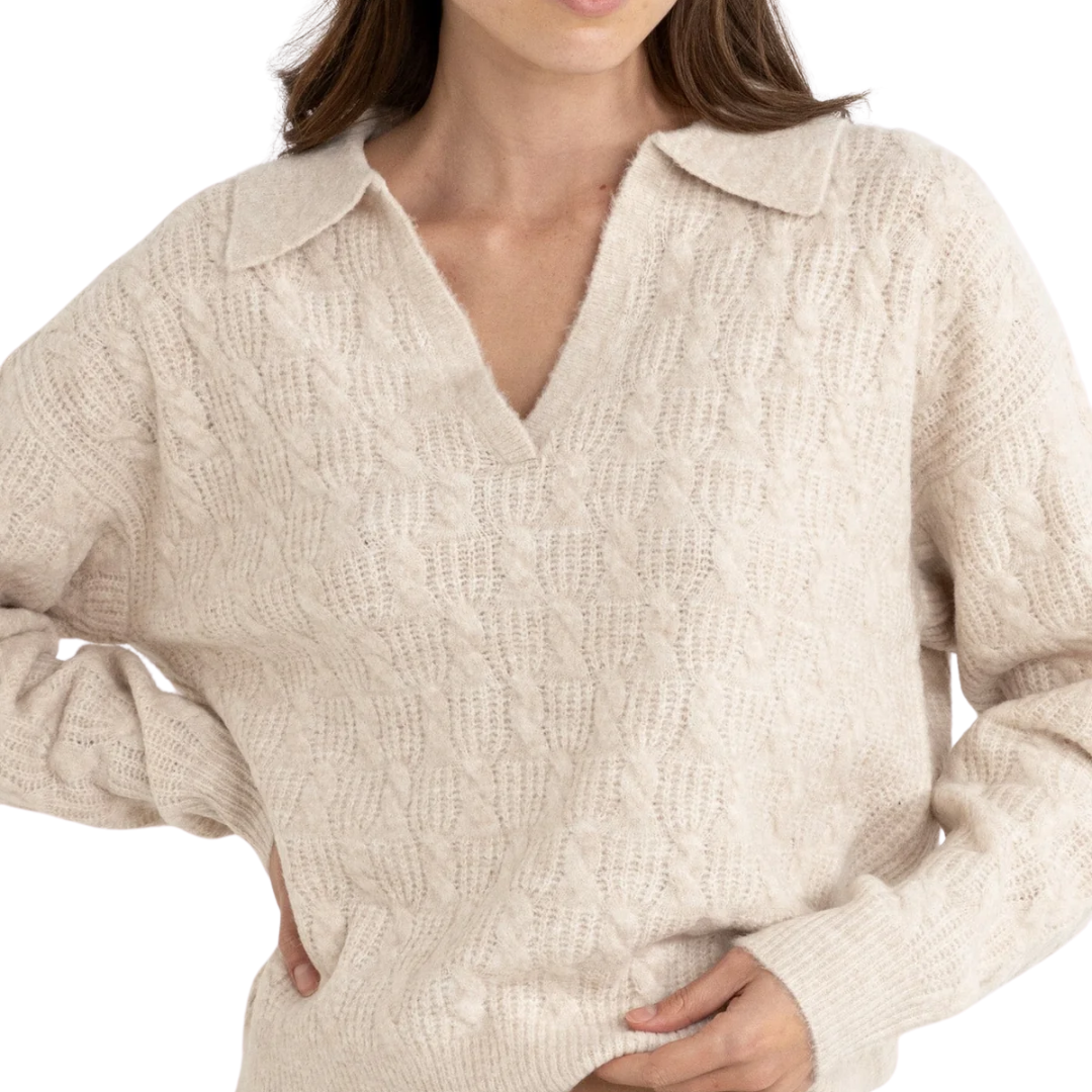 Lexie V-Neck Collared Jumper