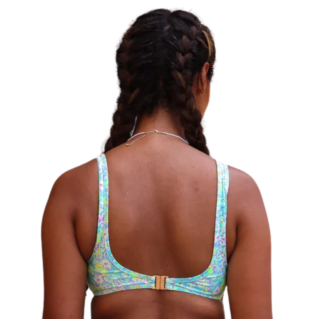 Bind Slim Scoop Bikini Top - Hibiscus Fizz