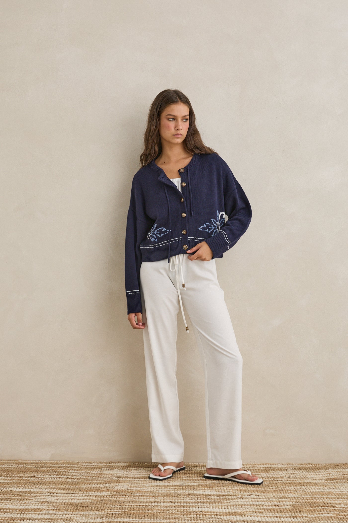 Ravello Knit Cardigan - Navy