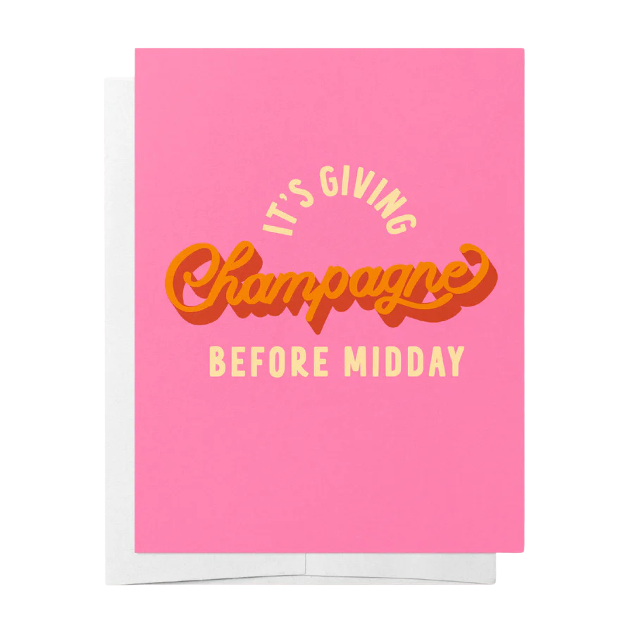 It's Giving Champagne Before Midday - Christmas Card