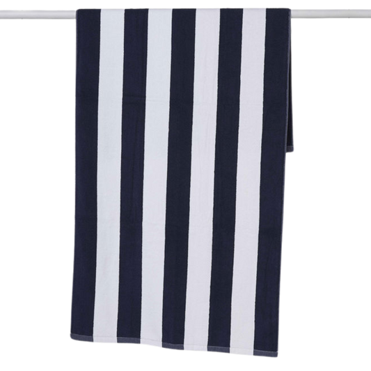 Stripe Beach Towel - Navy/White