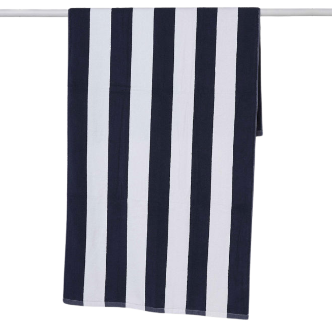Stripe Beach Towel - Navy/White