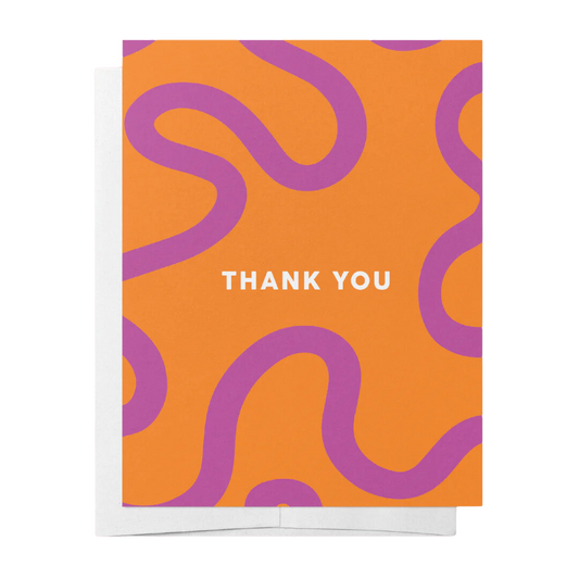 Thank You - Greeting Card Orange