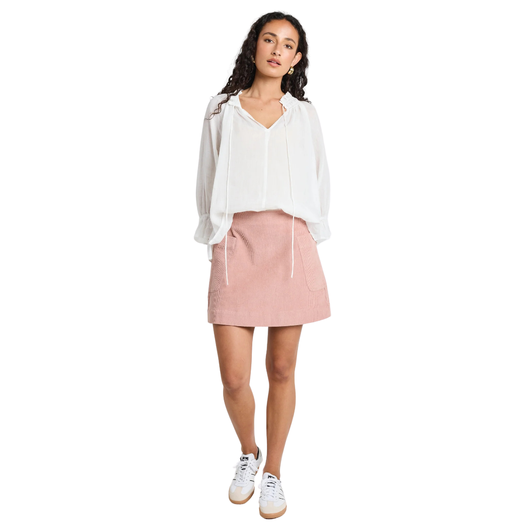 Valid Blush Cord Mini Skirt
