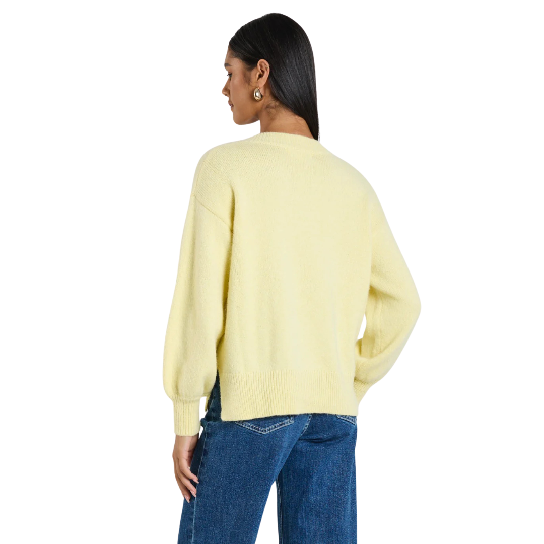 Harvest Butter V Neck Knit Jumper
