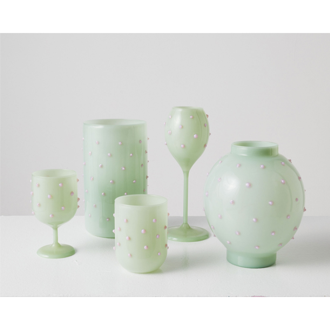 Pistachio Polkadot Vase