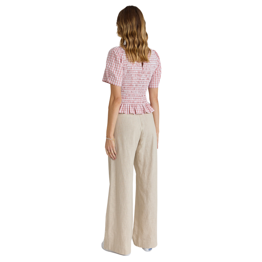 Boardwalk Natural Ramie Extended Waist Pants