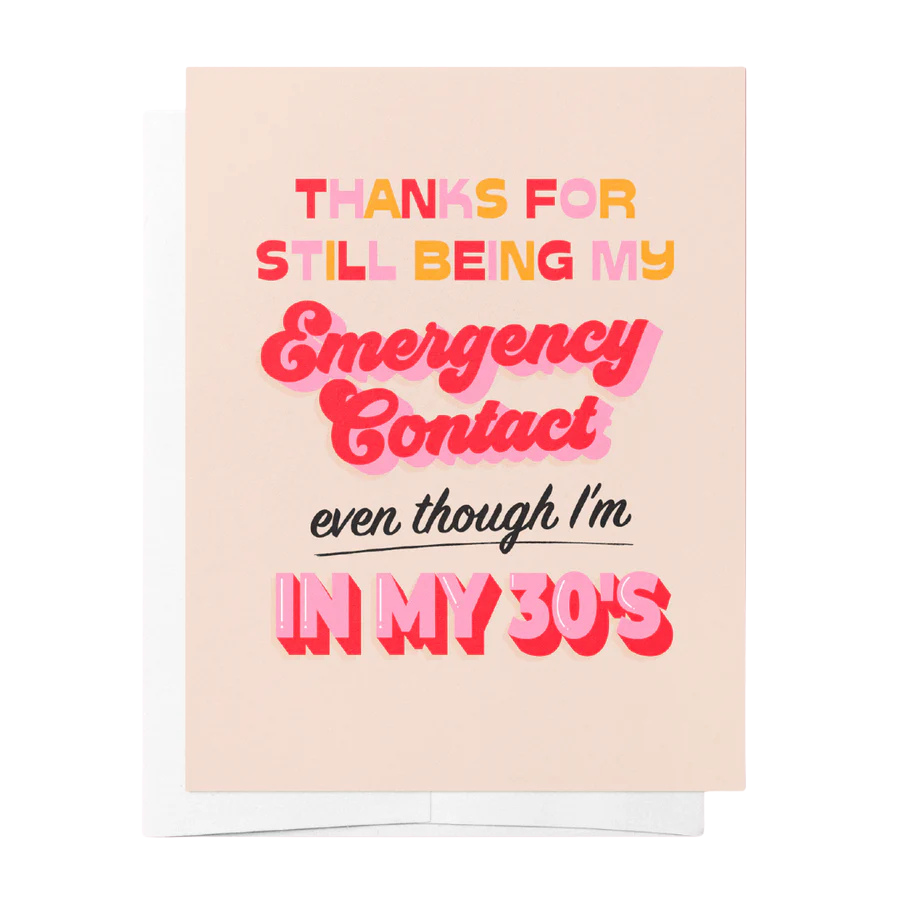 Emergency Contact - Pink For Mum Greeting Card