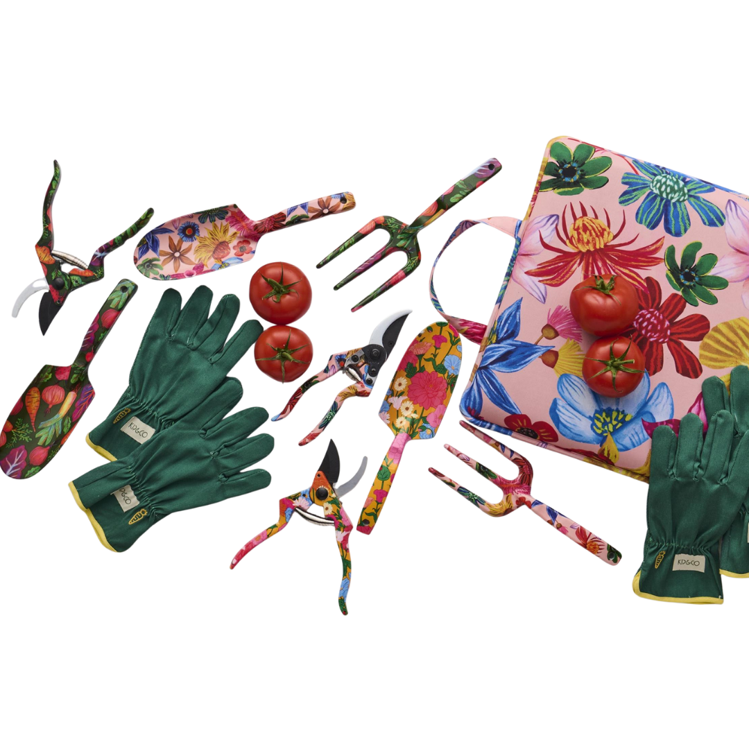 Wild Flowers In Bloom Garden Tools and Gloves Set One Size