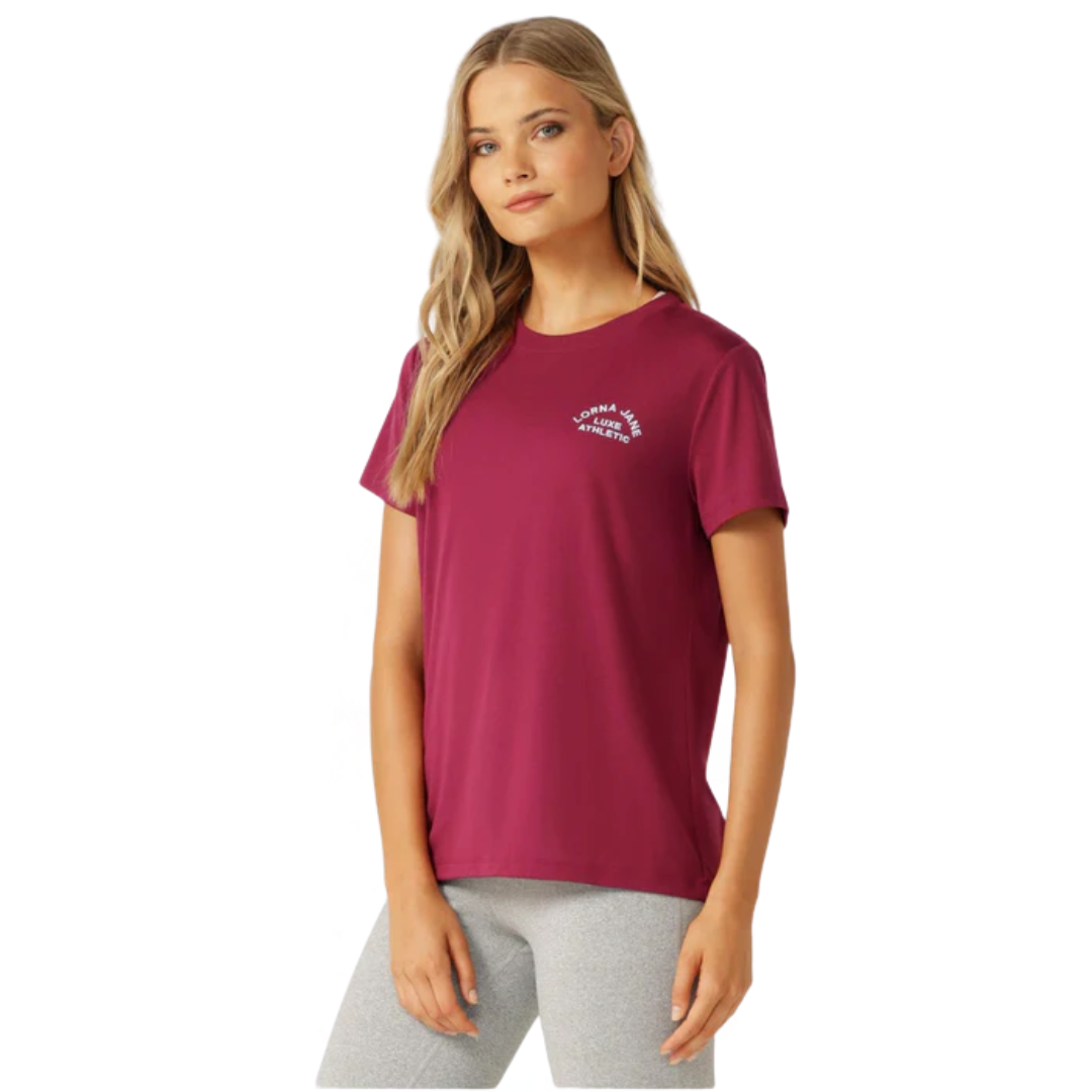 Lotus T-Shirt - Berry Red