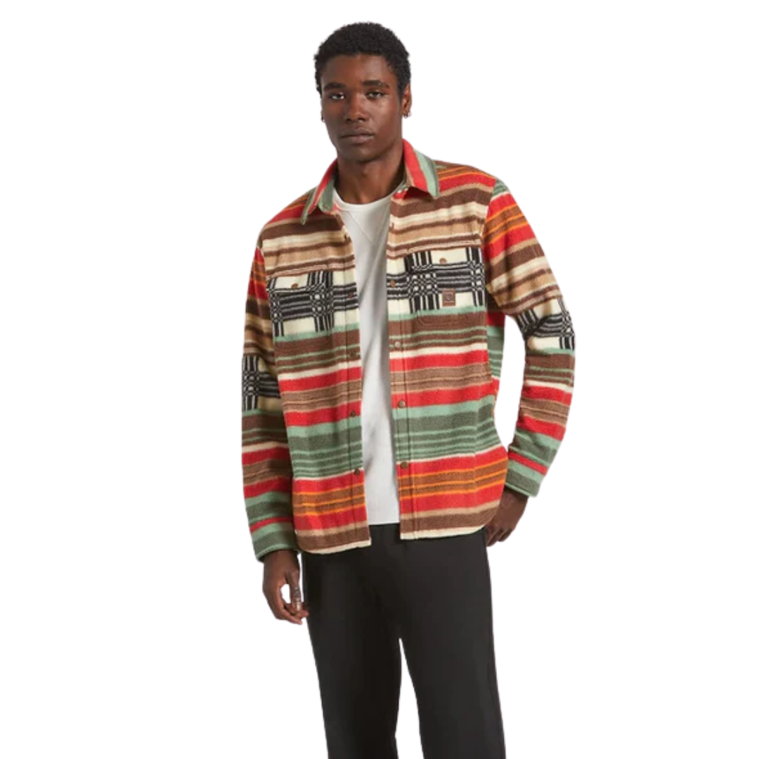 Bowery Arctic Stretch Fleece - Multi Blanket Stripe