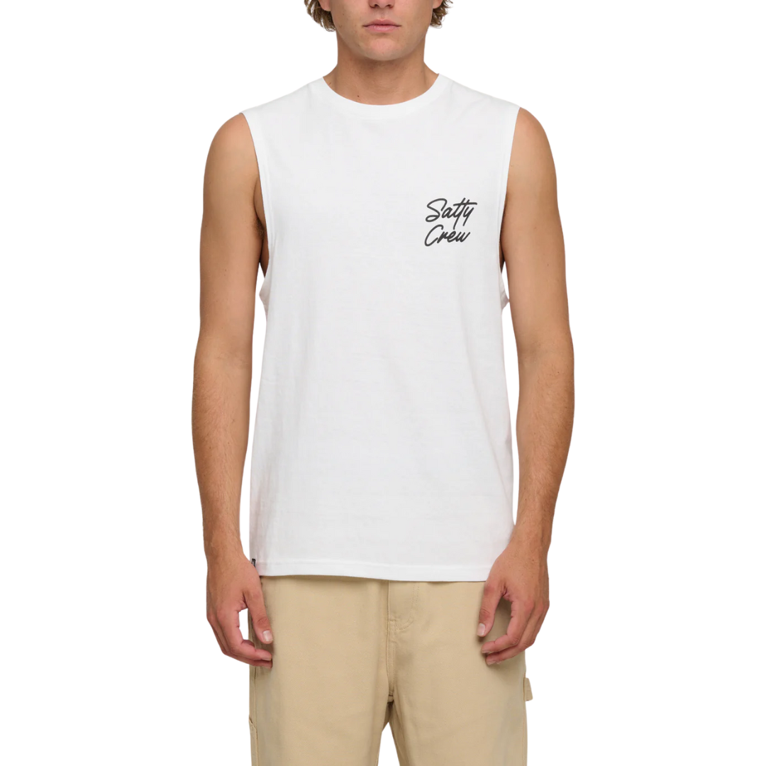 Snapper Muscle Tank - White