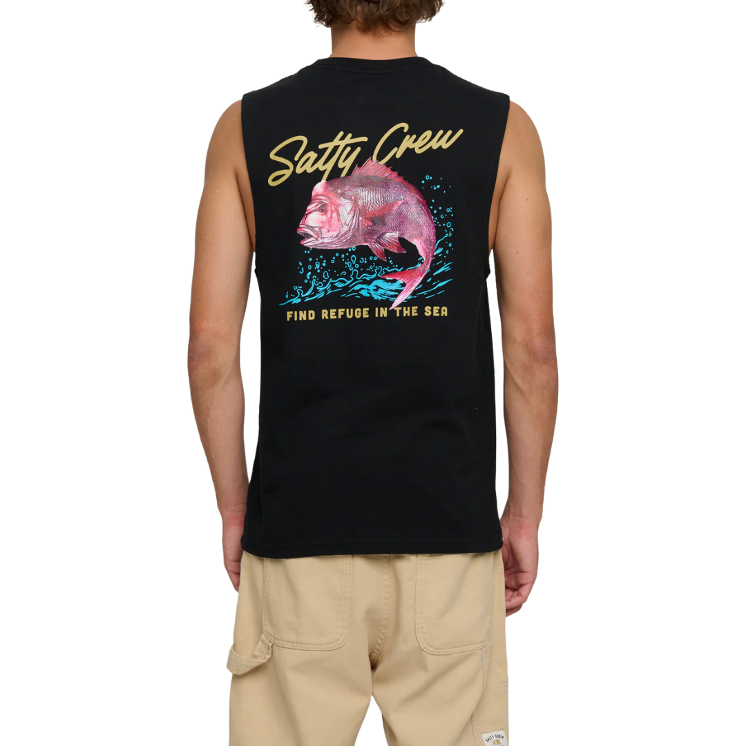 Snapper Muscle Tank - Black