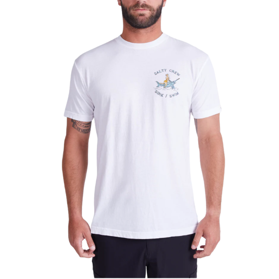Siren Garment Dye Short Sleeve Tee - White