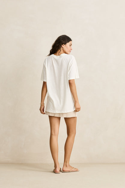 Palm And Sun Oversized T-Shirt - Vintage white