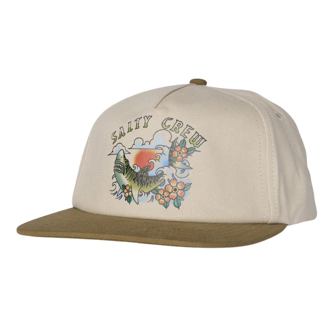 Hopper 5 Panel Cap - Oyster/Brown