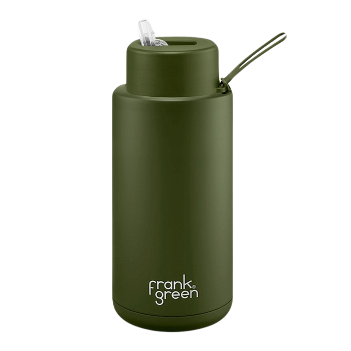 Frank Green Ceramic Reusable Bottle - Khaki 1L