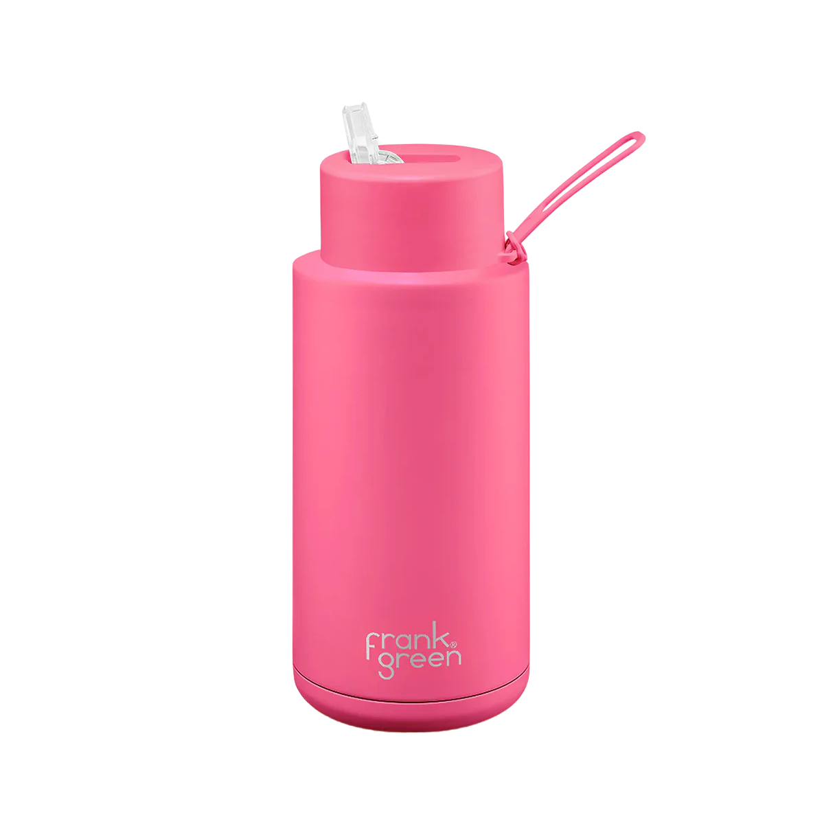 Frank Green Ceramic Reusable Bottle - Neon Pink 1L