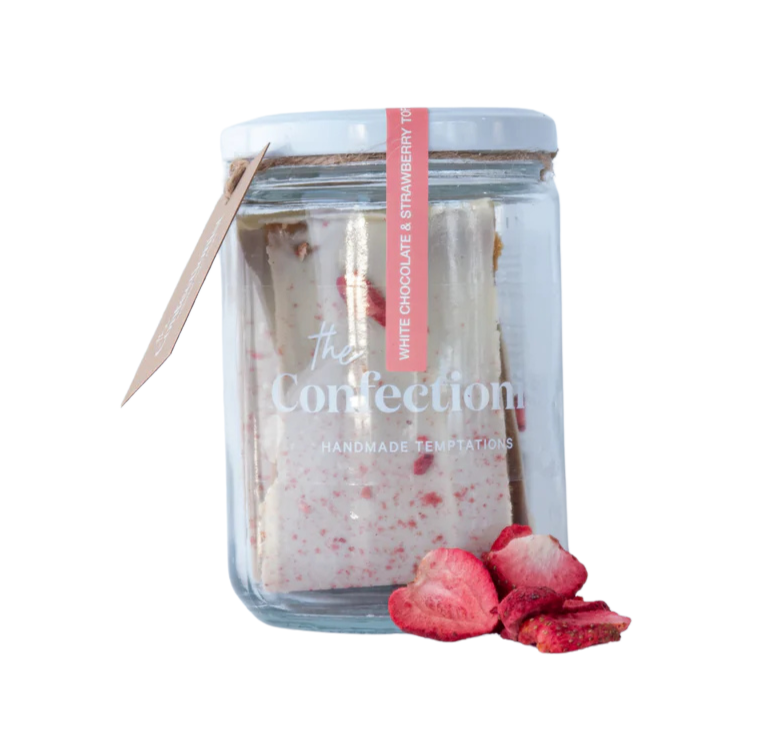 White Chocolate & Strawberries Toffee - 200g Jar