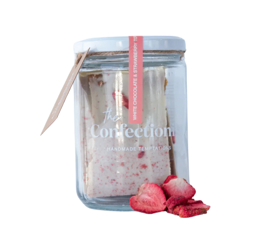 White Chocolate & Strawberries Toffee - 200g Jar