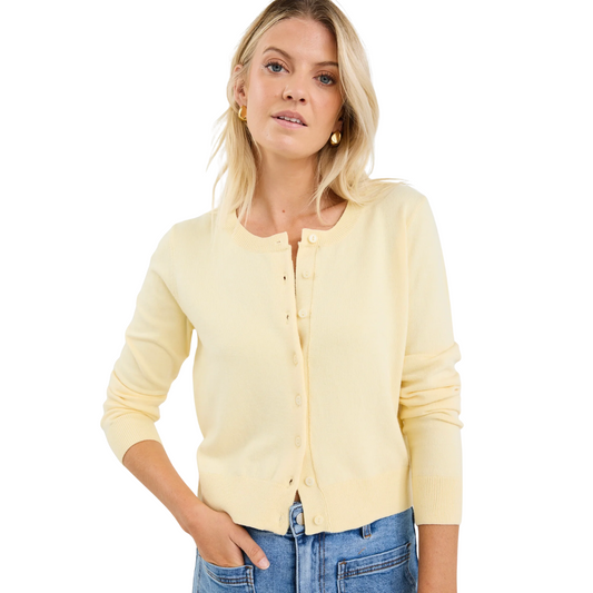 Allegiance Lemon Crewneck Cardigan