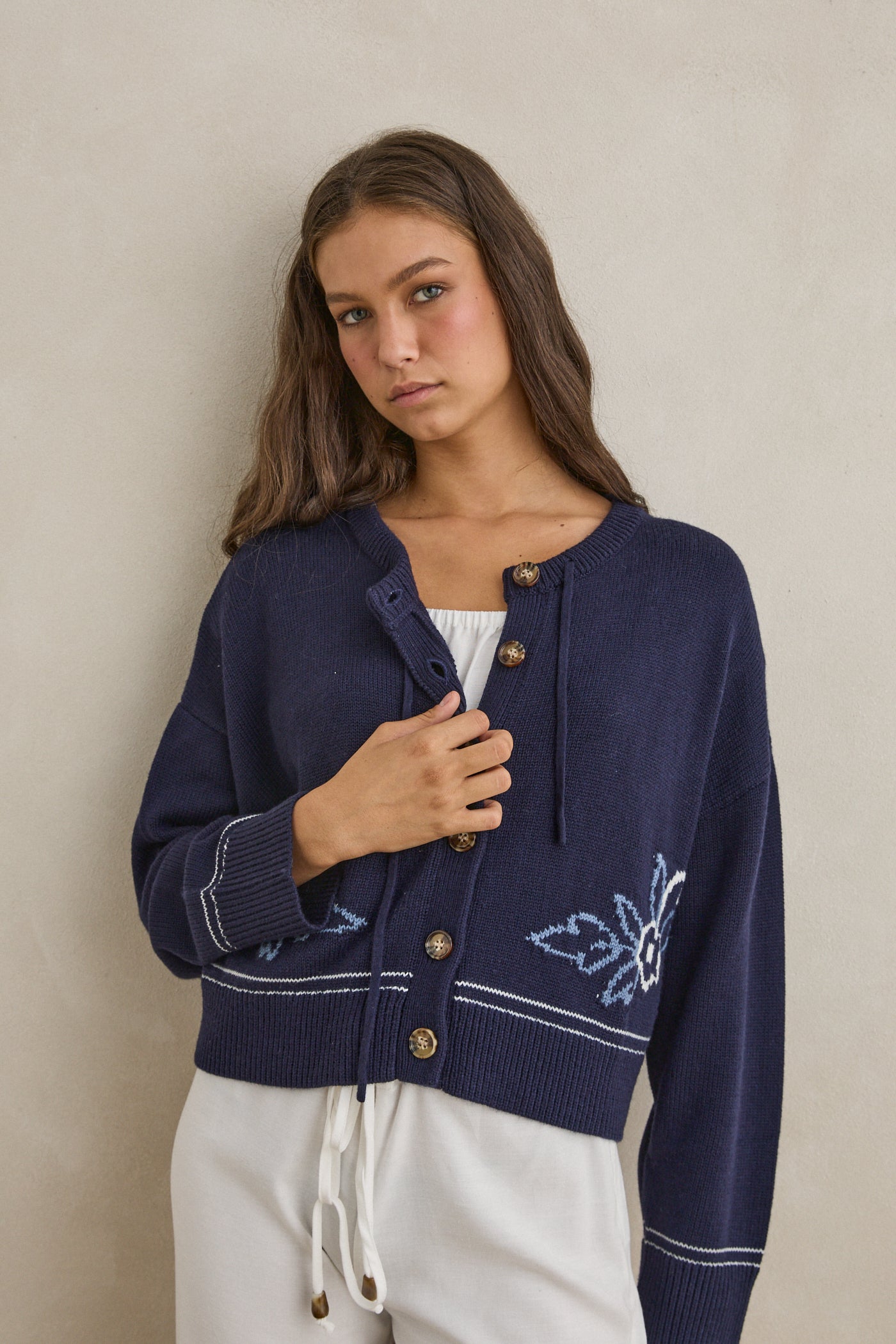 Ravello Knit Cardigan - Navy