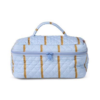 Como Stripe Quilted Cotton Toiletry Case One Size
