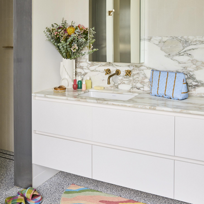 Como Stripe Quilted Cotton Toiletry Purse One Size