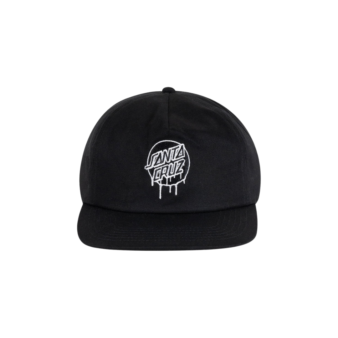 Drip Dot Snapback Cap - Black