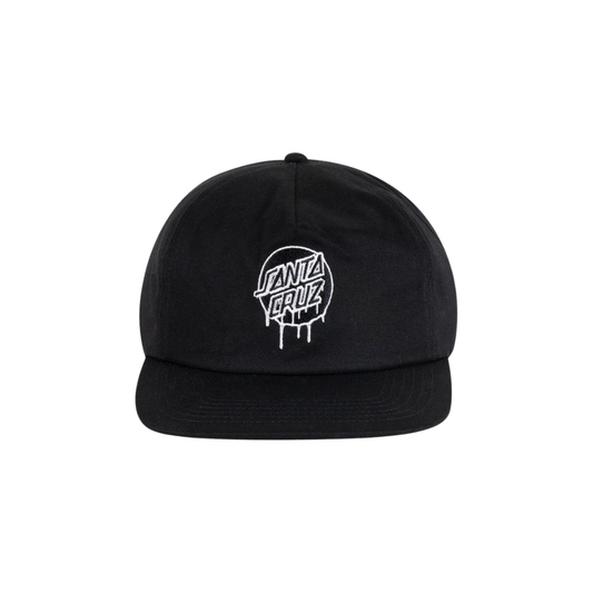 Drip Dot Snapback Cap - Black