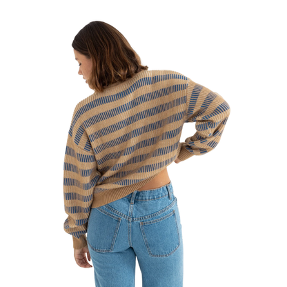 Estelle Quarter Zip Striped Knit