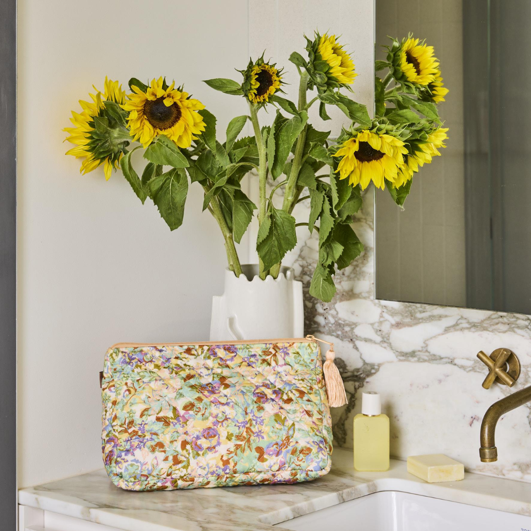 Forever Mine Quilted Cotton Toiletry Purse One Size