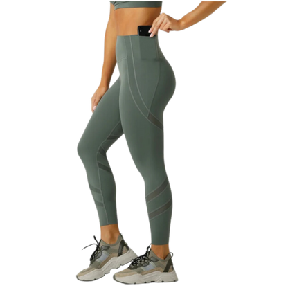 Formation 2-Pocket Recycled Ankle Biter Leggings - Agave Green