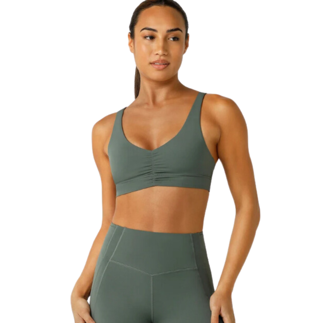 Formation Recycled Sports Bra - Agave Green