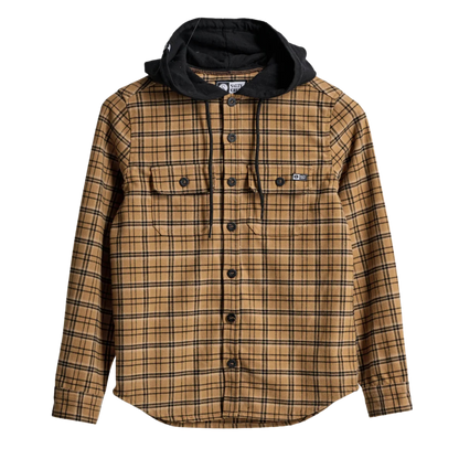 Frothing Boys LS Hooded Shirt - Brown/Black