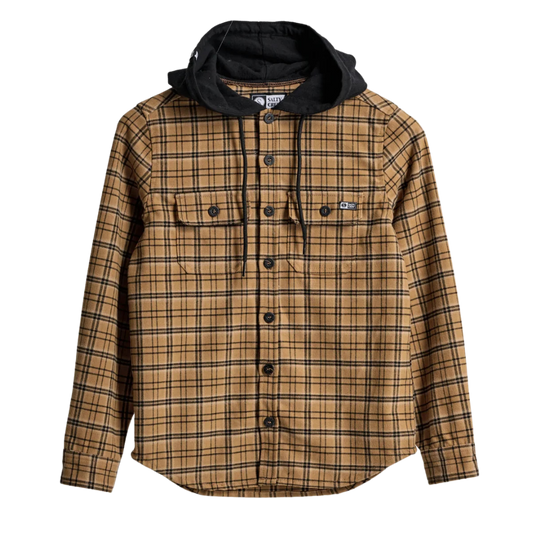 Frothing Boys LS Hooded Shirt - Brown/Black