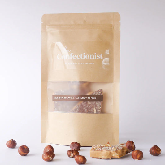 Milk Chocolate & Hazelnut Toffee - 100g Pouch