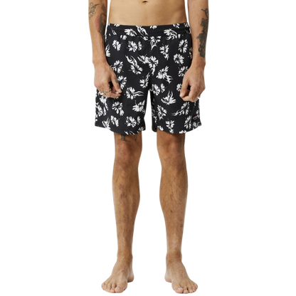 Hibiscus Recycled Swim Short 18" - Black