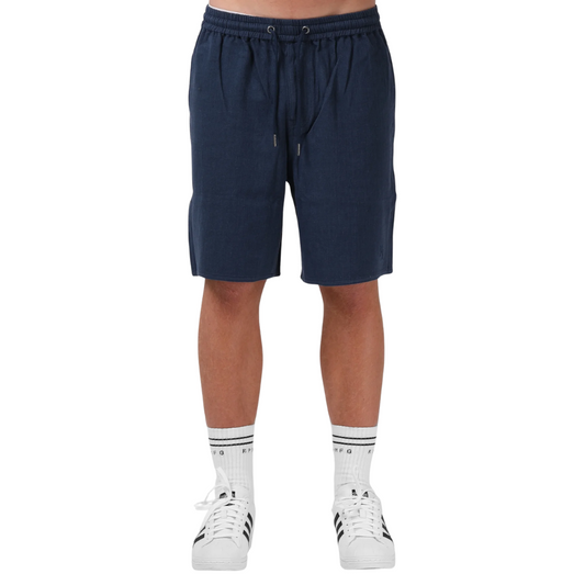 Linen short - Pacific blue