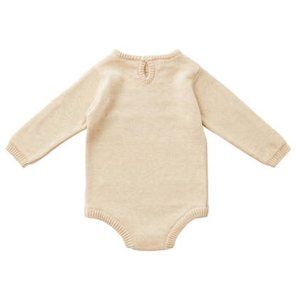 Long Sleeve Knit Bodysuit - Truffle