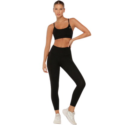 Lotus Ankle Biter Leggings - Black