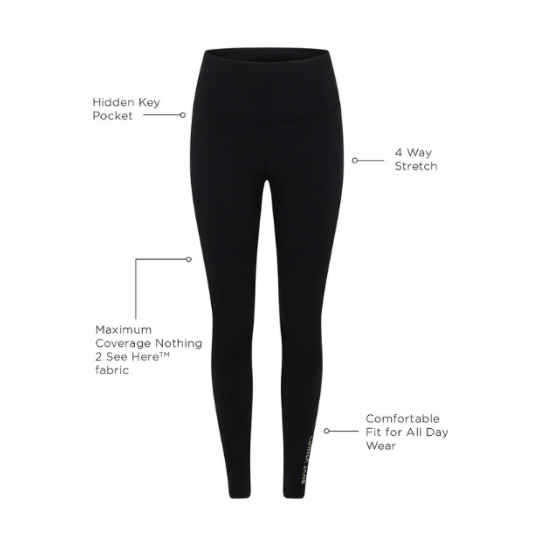 Lotus Ankle Biter Leggings - Black