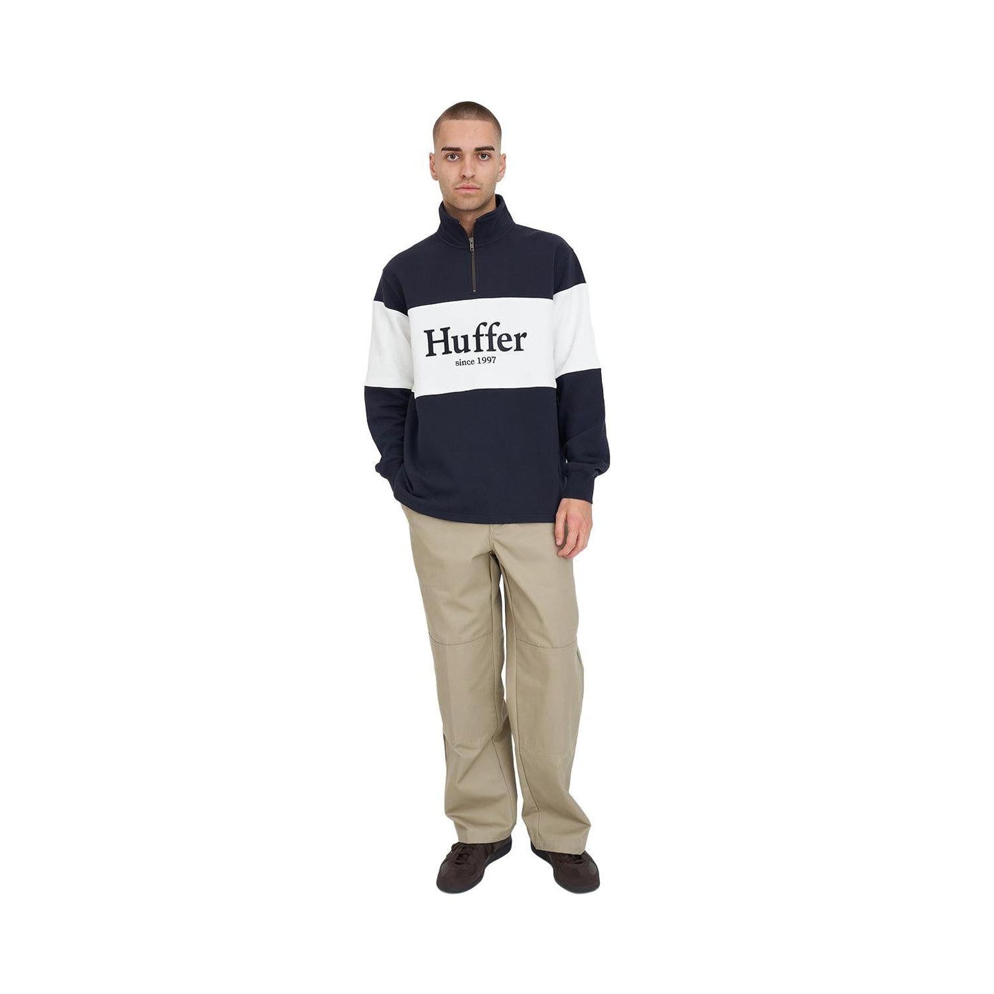 Classic 1/4 Zip Block Jersey - Navy