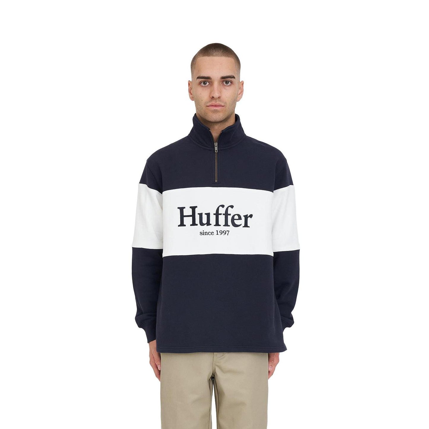 Classic 1/4 Zip Block Jersey - Navy