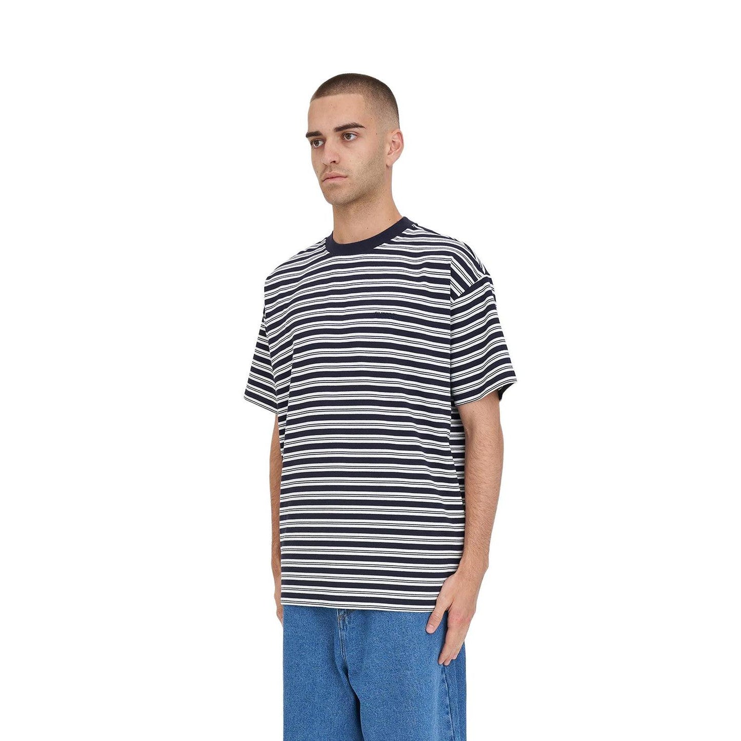 Stripe Block Tee - Navy / Chalk